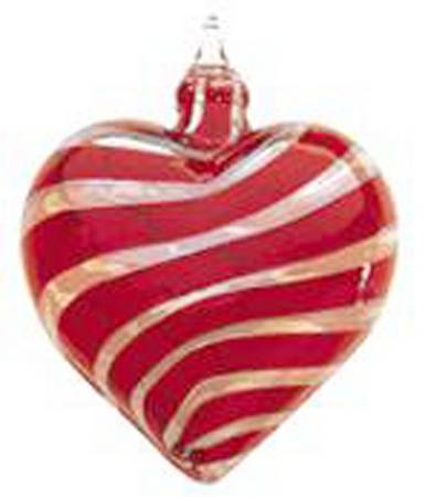 Heart Ornaments Platinum Twist Heart - No Box