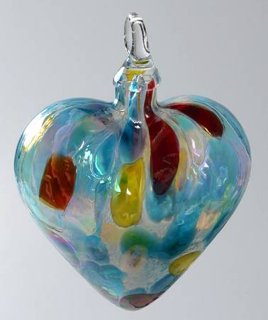 Heart Ornaments Opal Confetti Heart - No Box