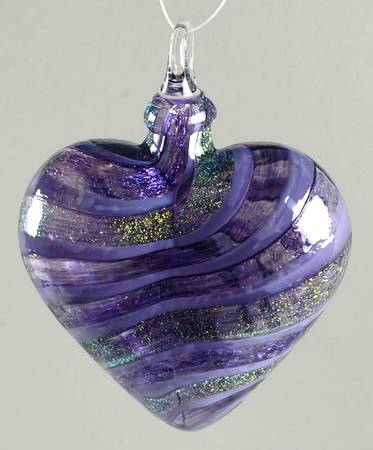 Heart Ornaments Purple Jasmine - No Box