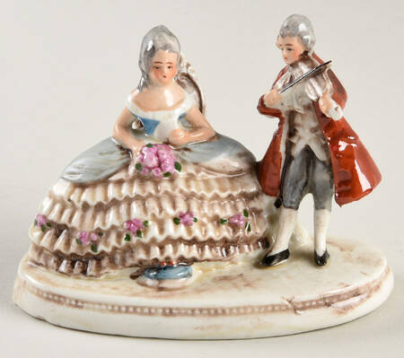 Grafenthal Figurines Woman Seated,Man With Violin - No Box