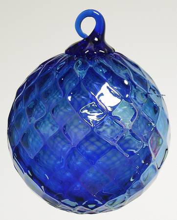 Birthstone Ornaments September-Cobalt Diamond Facet - No Box