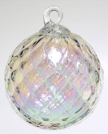 Birthstone Ornaments April-Clear Diamond Facet - No Box
