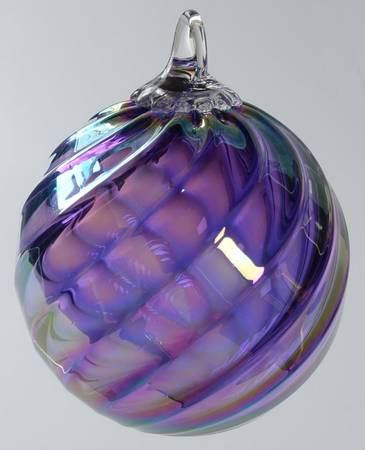 Birthstone Ornaments February-Syrah Twist - No Box