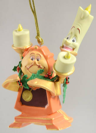 Disney President's Edition-Porcelain Cogsworth & Lumiere - Beauty & The Beast - Boxed