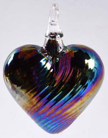 Birthstone Heart Ornaments July-Ruby - Boxed