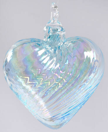 Birthstone Heart Ornaments December-Topaz - Boxed