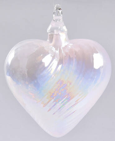 Birthstone Heart Ornaments October-Pink Opal - Boxed