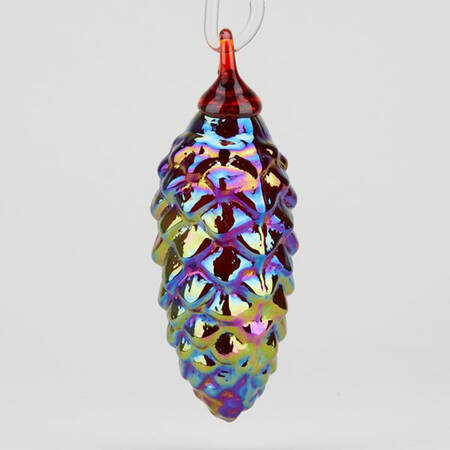 Pinecone Ornaments Cranberry Luster - No Box
