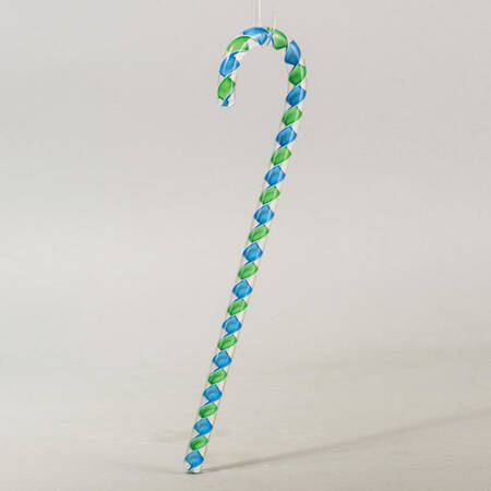 Vintage Candy Cane Ornaments Blue & Green - No Box