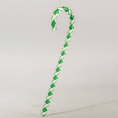 Vintage Candy Cane Ornaments Green & White - No Box