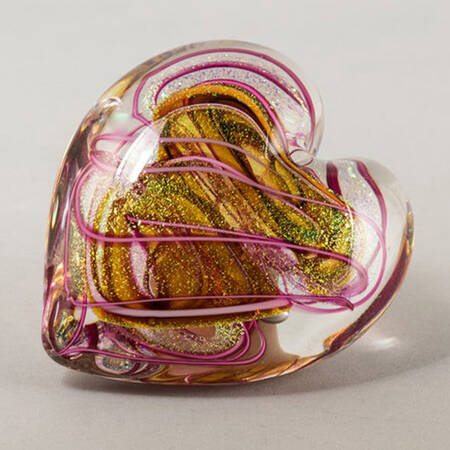 Heart Paperweights Pink - No Box
