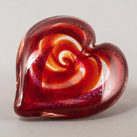 Heart Paperweights Scarlet - No Box