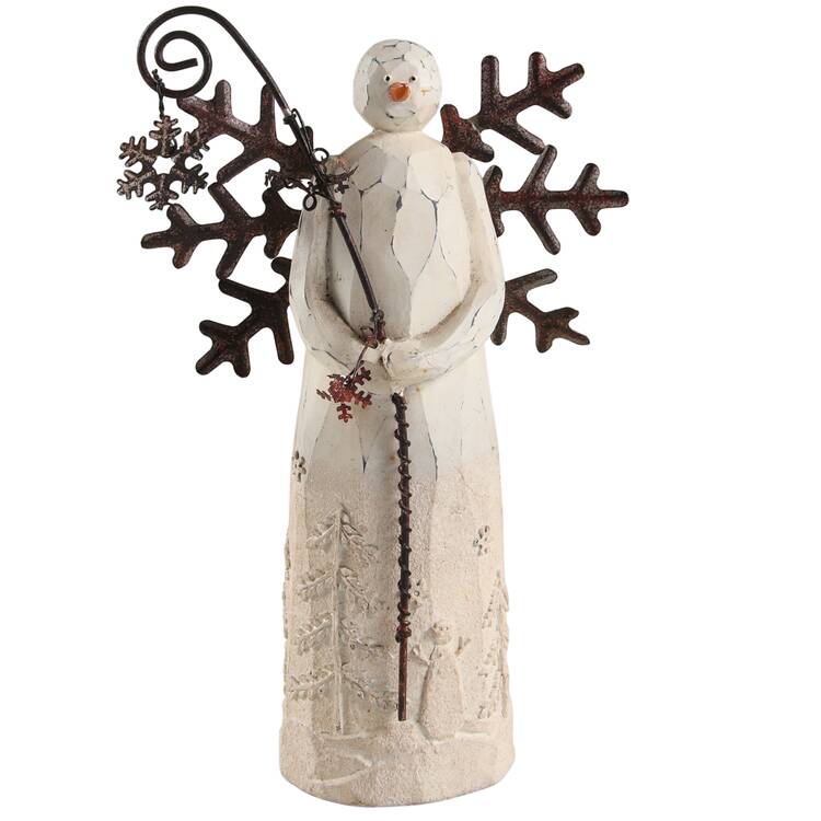 Ganz Figurines Snowman With Wings & Staff - No Box