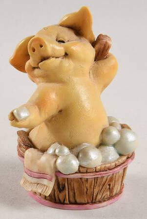 Pigsville Pig Taking A Bath - Boxed