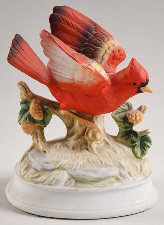 Bird Music Boxes Cardinal With Wings Spread - With Box