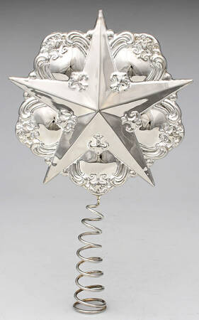 Gorham Silverplate Tree Toppers Chantilly Star Tree Topper - Boxed