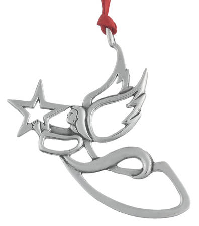 Hand & Hammer Christmas Ornament Angel With Star - With Box