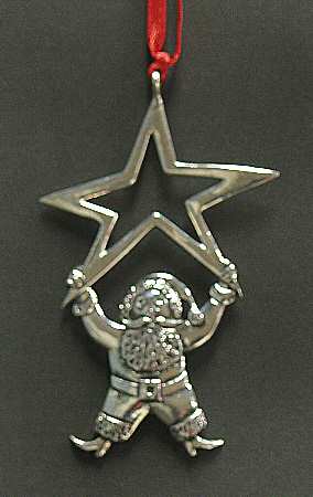 Hand & Hammer Christmas Ornament Santa Star - Boxed