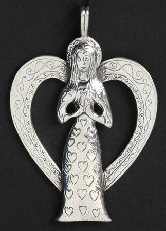 Hand & Hammer Christmas Ornament Heart Angel - Boxed