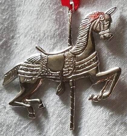 Hand & Hammer Christmas Ornament Carousel Pony - Boxed