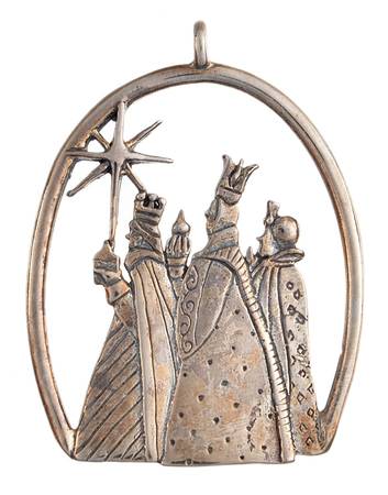 Hand & Hammer Christmas Ornament Three Wisemen Following Star - Boxed