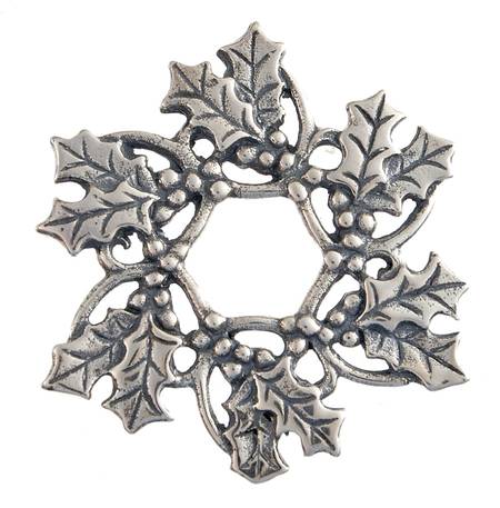 Hand & Hammer Christmas Ornament Holly Wreath - With Box