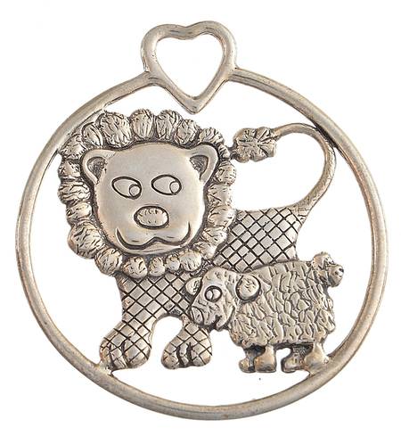 Hand & Hammer Christmas Ornament Lion & Lamb - With Box