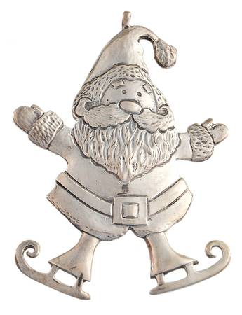 Hand & Hammer Christmas Ornament Santa Skates - Boxed
