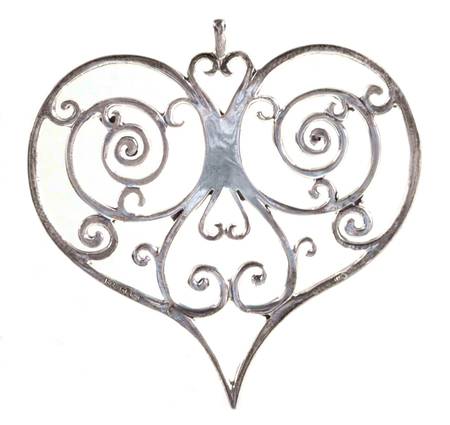 Hand & Hammer Christmas Ornament French-Quarter Heart - Boxed