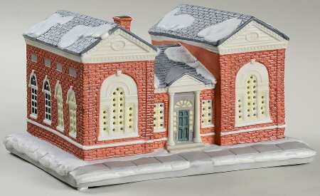 Rockwell's Christmas in Stockbridge The Library- 6 3/4"L - Boxed