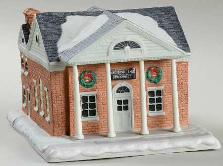 Rockwell's Christmas in Stockbridge The Bank-6 3/4" L - Boxed