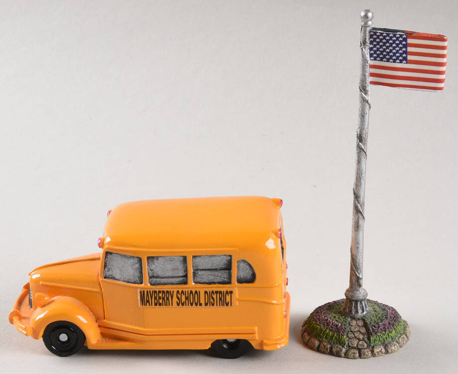 Welcome To Mayberry School Bus And Flagpole - No Box