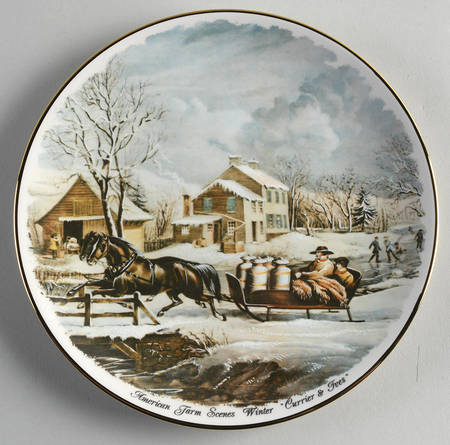 Currier & Ives America American Farm Winter - No Box