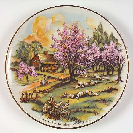 Currier & Ives America American Homestead Spring - No Box