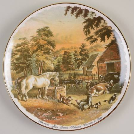 Currier & Ives America American Farm Autumn - No Box