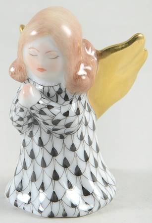 Religious Small Praying Angel-Black - No Box