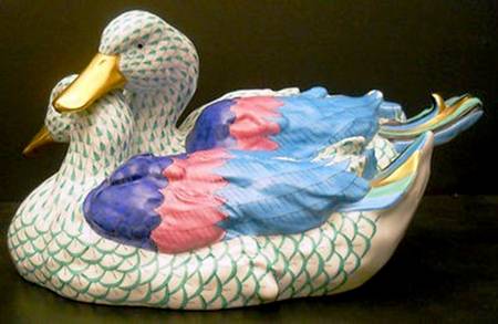 Ducks Pair Of Ducks-Green - No Box