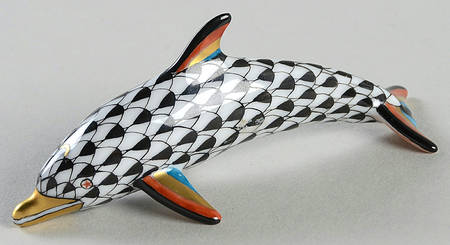 Dolphins Small Swimming Dolphin-Black/Color - No Box