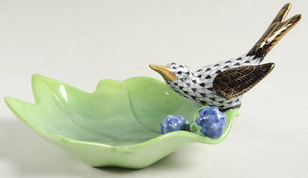 Birds Hummingbird On A Leaf-Black - No Box