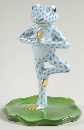 Frogs Yoga Frog In Tree Pose-Turquoise - No Box