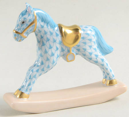Childrens's Gifts & Toys Rocking Horse-Turquoise - No Box