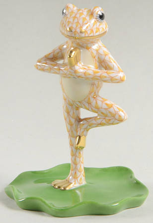 Frogs Yoga Frog In Tree Pose-Butterscotch - No Box