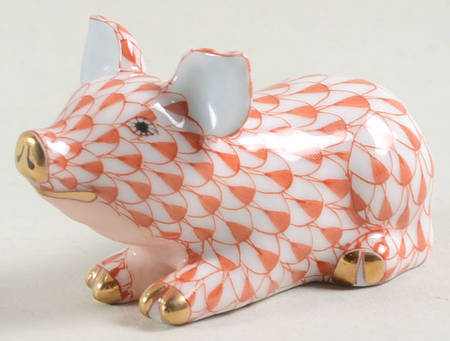 Pigs Little Pig Lying-Rust - No Box