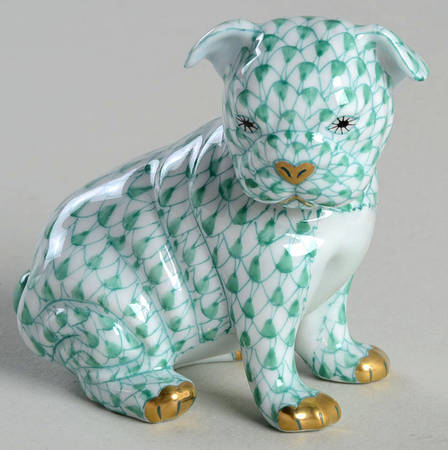 Dogs Bulldog Puppy-Green - No Box