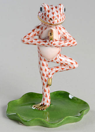 Frogs Yoga Frog In Tree Pose-Rust - No Box