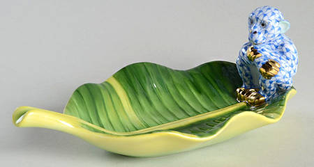 Monkeys Monkey On Banana Leaf-Blue - No Box