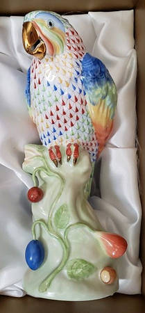 Birds Parrot On Branch-Patchwork/Multicolor - No Box
