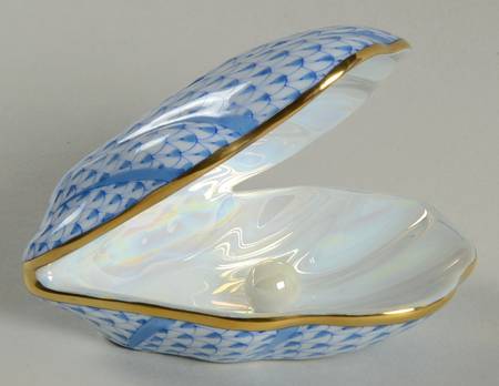 Shells Oyster With Pearl-Blue - No Box
