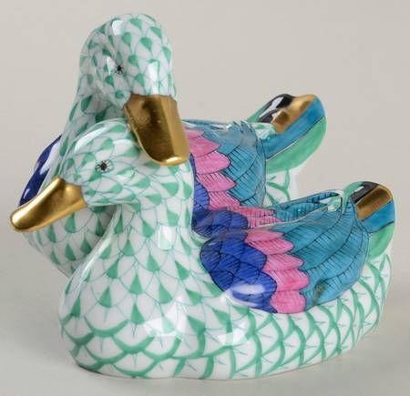 Ducks Pair Of Ducks-Green - No Box