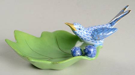 Birds Hummingbird On A Leaf-Blue - No Box